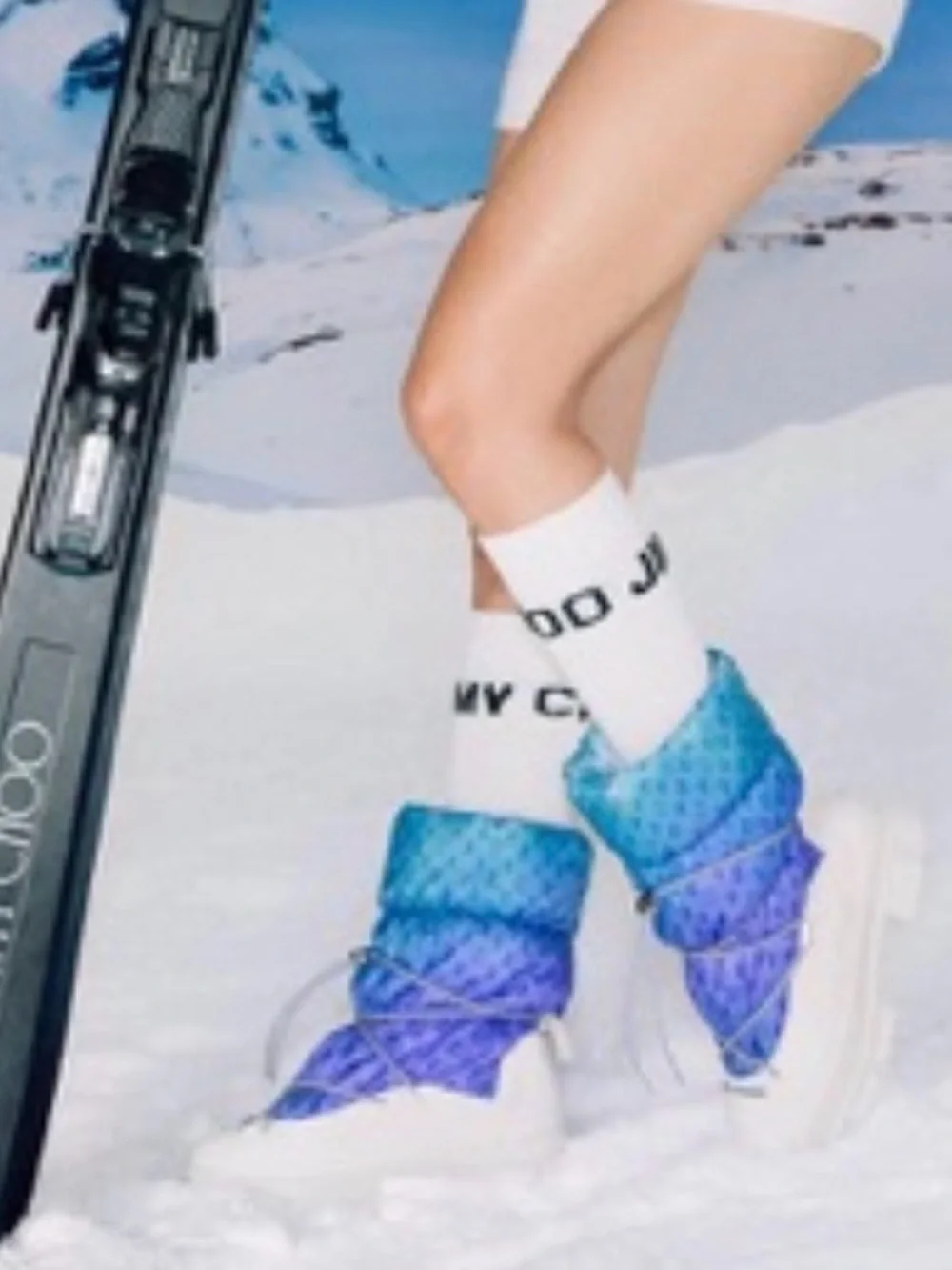 Jimmy choo womans  Blue-Purple Puffer Snow Boots